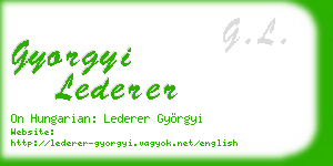 gyorgyi lederer business card